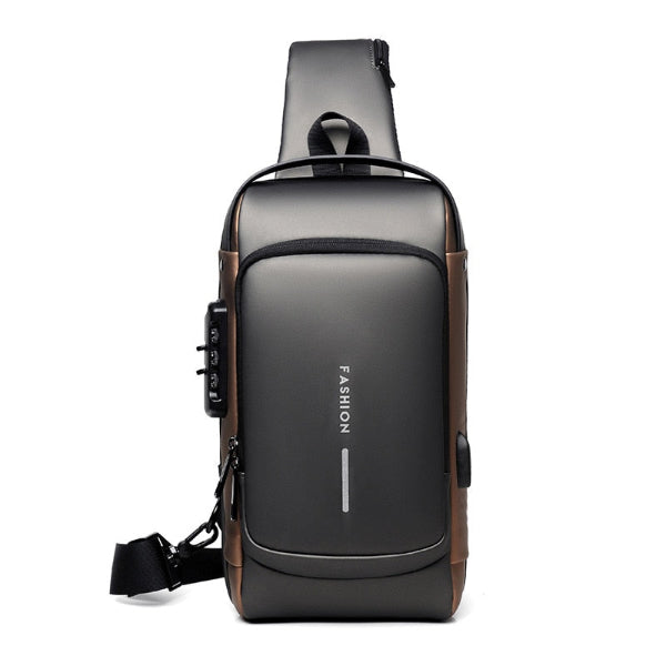 Bolsa de Ombro Com Trava de Segurança e Carregamento USB | BagShield
