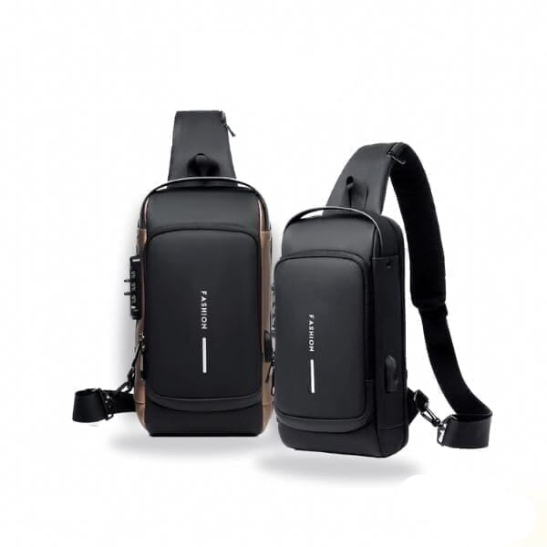 Bolsa de Ombro Com Trava de Segurança e Carregamento USB | BagShield