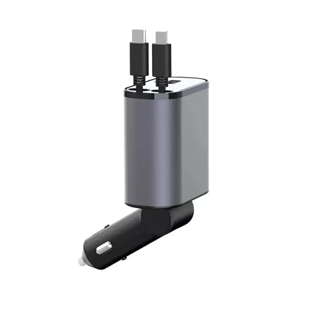 Carregador de Veicular Universal 4 em 1 Retrátil