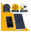 Painel Solar Portátil USB