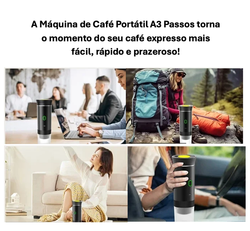 Máquina de Café Portátil Sem Fio 3 em 1 | Coffee Express A3