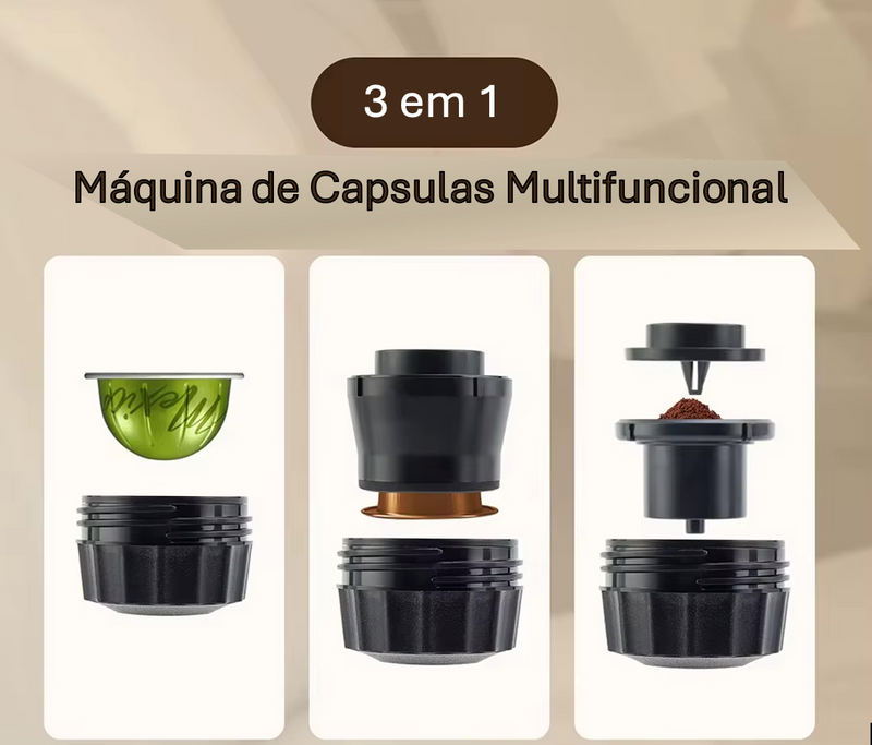 Máquina de Café Portátil Sem Fio 3 em 1 | Coffee Express A3
