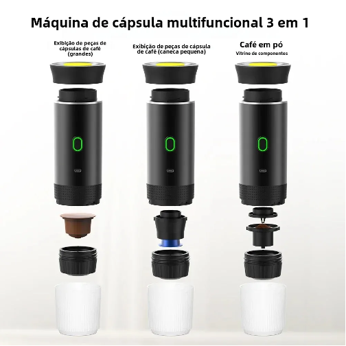 Máquina de Café Portátil Sem Fio 3 em 1 | Coffee Express A3